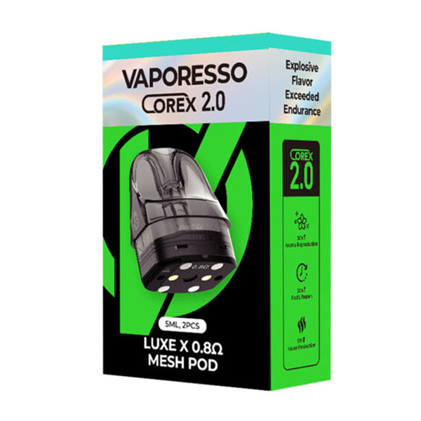 Vaporesso LUXE X Pod (2-Pack) 0.8ohm packaging