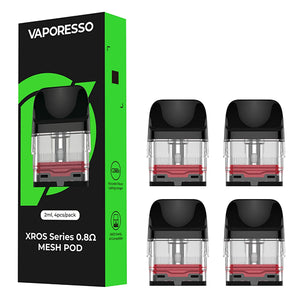 Vaporesso XROS Pods | 4-Pack 0.8ohm Mesh 2mL with Packaging