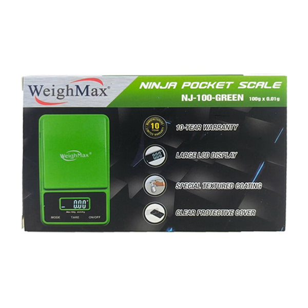 WeighMax (Scale) Ninja Pocket Scale NJ-100 green packaging