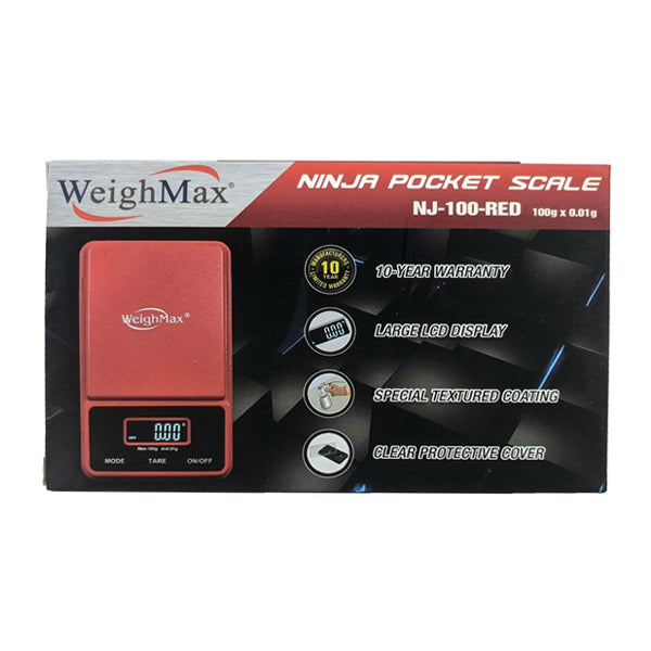 WeighMax (Scale) Ninja Pocket Scale NJ-100 red packaging