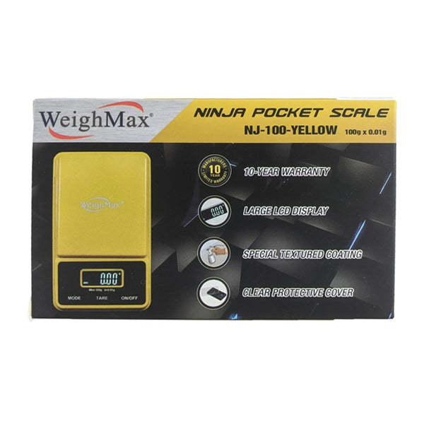 WeighMax (Scale) Ninja Pocket Scale NJ-100 yellow packaging