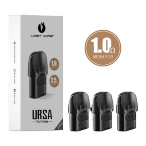 Lost Vape Ursa Replacement Pods | 2.5mL 1.0 ohm Mesh With Packaging