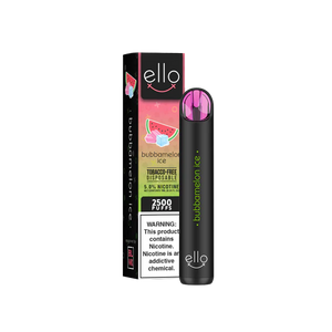 BLVK Ello Disposable | 2500 Puffs | 7mL Bubbamelon Ice with Packaging