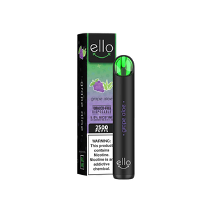BLVK Ello Disposable | 2500 Puffs | 7mL Grape Aloe with Packaging
