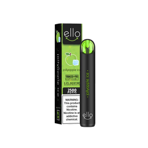 BLVK Ello Disposable | 2500 Puffs | 7mL Jollyapple Ice with Packaging