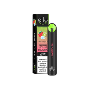 BLVK Ello Disposable | 2500 Puffs | 7mL Kiwiberry Ice with Packaging