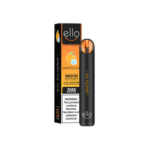 BLVK Ello Disposable | 2500 Puffs | 7mL Peachy Ice  with Packaging