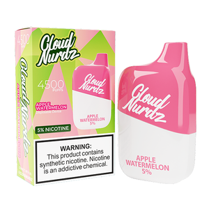 Cloud Nurdz Disposable | 4500 Puffs | 12ml Apple Watermelon 5% with Packaging