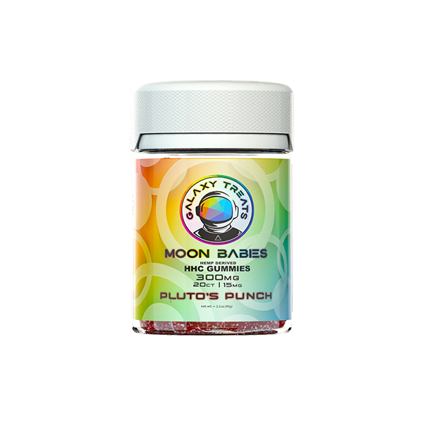 Galaxy Treats Moon Babies Gummies | 20 Per Bottle Delta 8/THC-O/HHC/Delta 9 Pluto's Punch