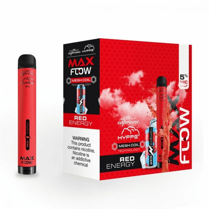 Hyppe Max Flow Mesh Disposable | 2000 Puffs | 6mL Red Energy with Packaging