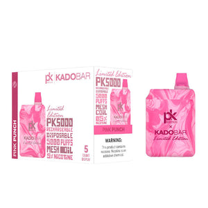 KadoBar PK5000 5000 Puffs 14mL 50mg Disposable Pink Punch with Packaging