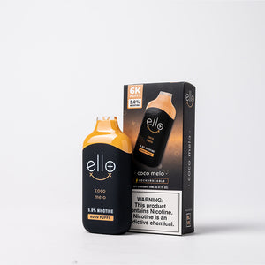 BLVK Disposable – Ello Plus 6000 Puffs (12mL) 50mg Coco Melo with Packaging
