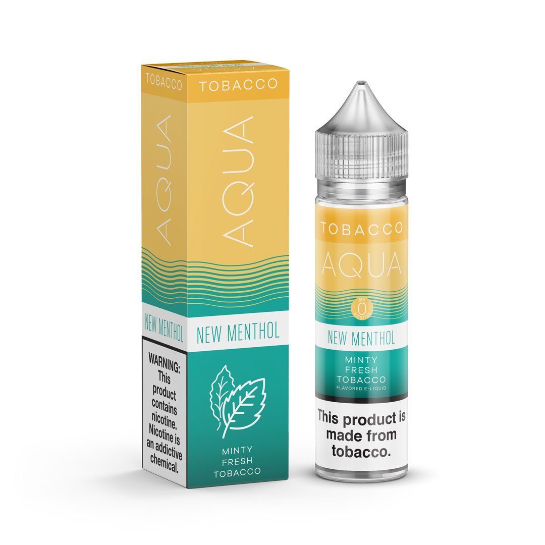 New Menthol by Aqua Tobacco 60ml with Packaging