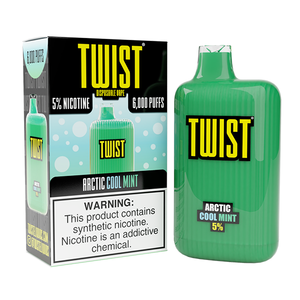 Twist Disposable 6000 | 15mL | 50mg Artic Cool Mint with Packaging