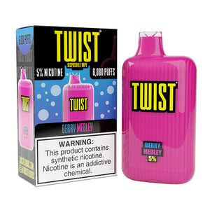 Twist Disposable 6000 | 15mL | 50mg Berry Medley with Packaging