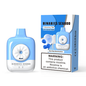Binaries Cabin Disposable SE | 6000 Puffs | 12mL | 50mg Blue Razz Marshmallow with Packaging