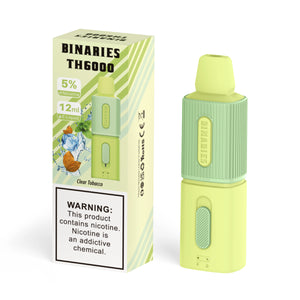 Binaries Cabin TH6000 Disposable | 6000 Puffs | 12mL | 50mg Clear Tobacco with Packaging