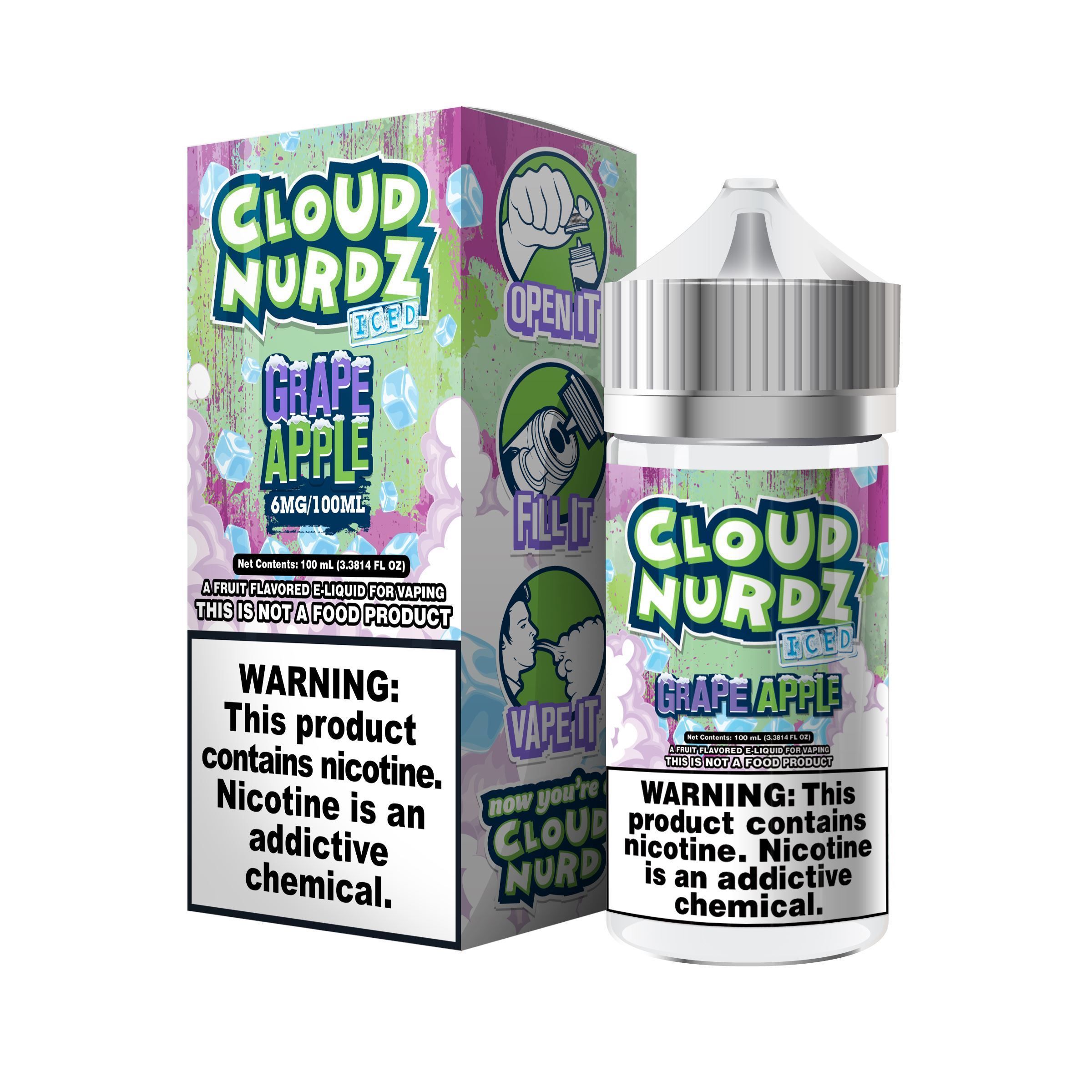 Grape Apple Iced by Cloud Nurdz TFN 100mL with Packaging