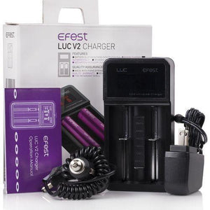 Efest LUC V2 Smart Charger with packaging and chord