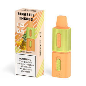 Binaries Cabin TH6000 Disposable | 6000 Puffs | 12mL | 50mg Pineapple Orange Ice with Packaging