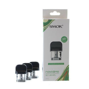 SMOK Novo 2 DC 1.4 ohm MTL Replacement Pod Cartridge (Pack of 3) With Packaging
