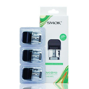 SMOK Novo 2  1.4 ohm MTL Replacement Pod Cartridge (Pack of 3) With Packaging
