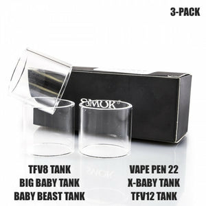 Smok Vape Pen 22 Replacement Glass | 3-Pack - With Packaging
