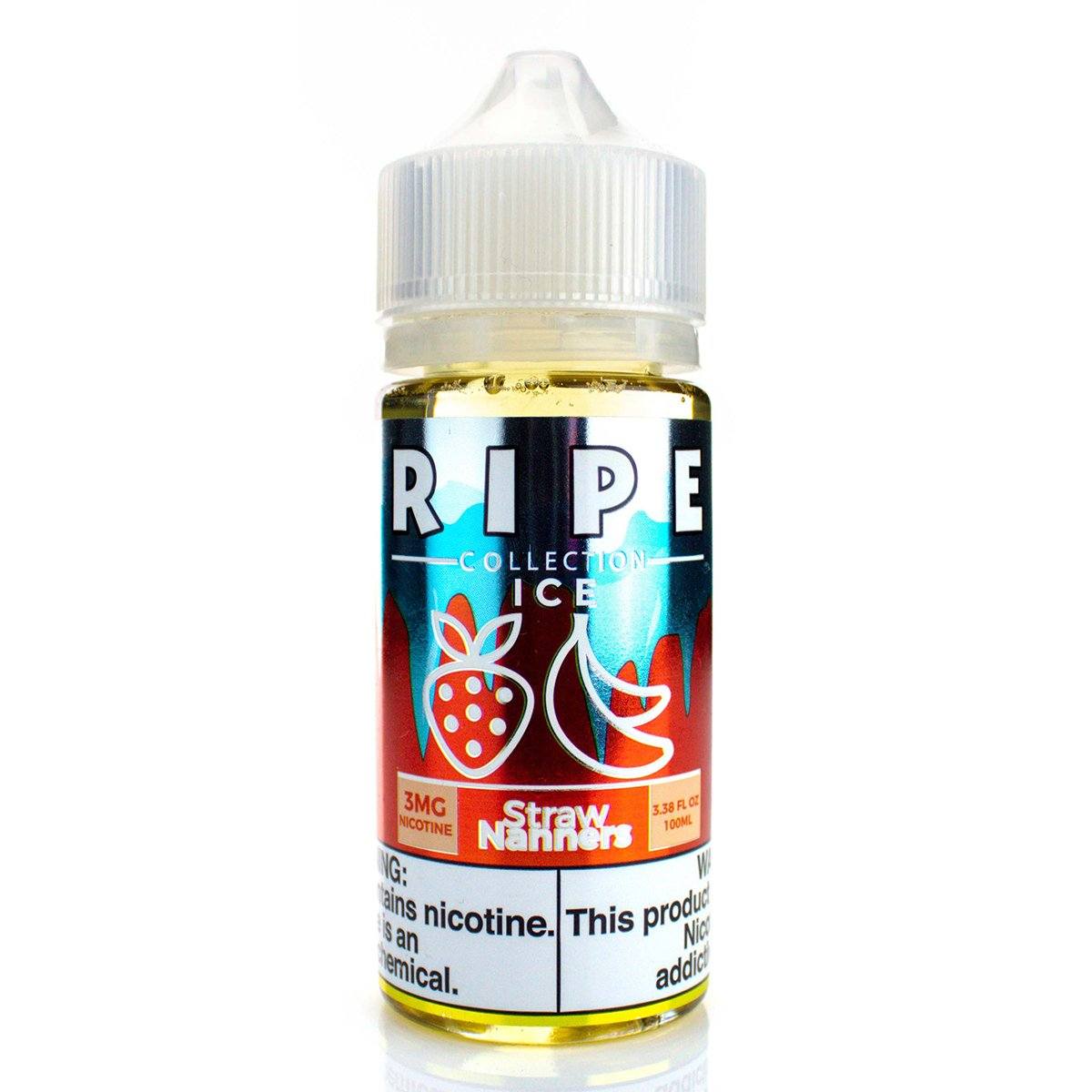 Straw Nanners On ICE by Vape 100 Ripe Collection 100ml Bottle