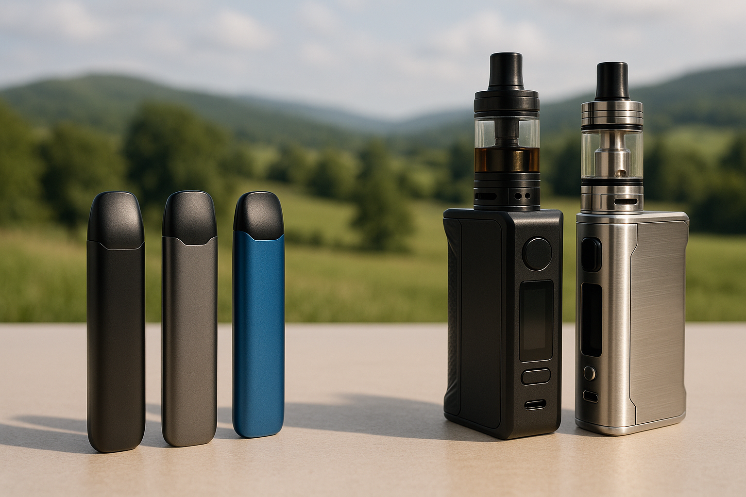 Comparison of pod system and vape mod devices for vapers choosing the best option