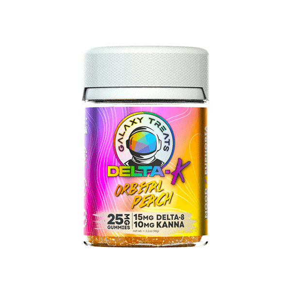 Galaxy Treats Moon Babies Delta Gummies | 200mg 20ct Jar Delta K Orbital Peach