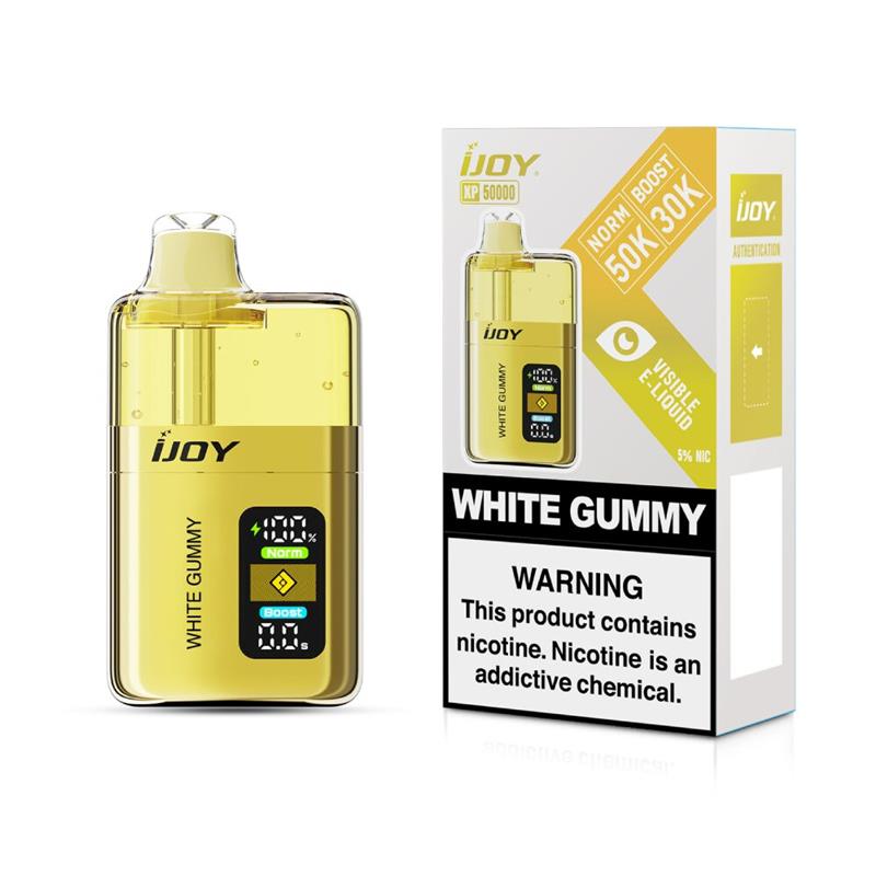iJoy XP50000 Disposable White Gummy with packaging