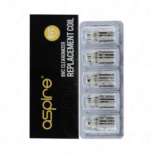 Aspire Clearomizer BVC Replacement Coils (5-Pack) with packaging