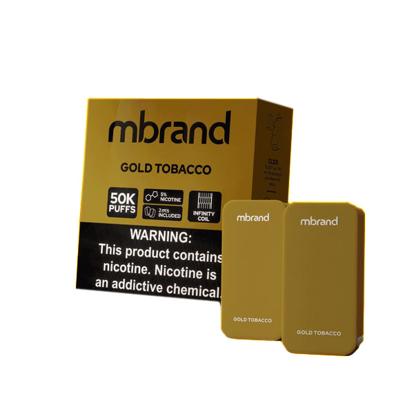 7Daze Click-Mates Mbrand Disposable Pod 50mg gold tobacco with packaging