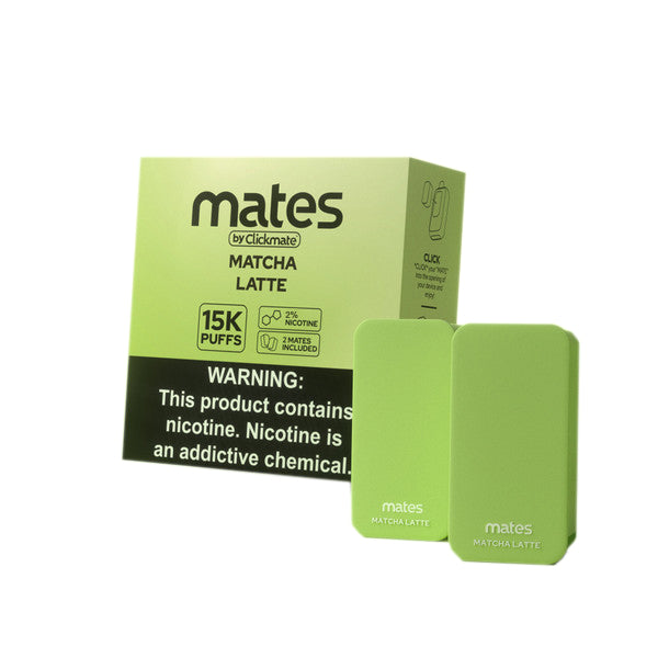 7Daze ClickMates 2% Prefilled Pods 2-Pack matcha latte with packaging