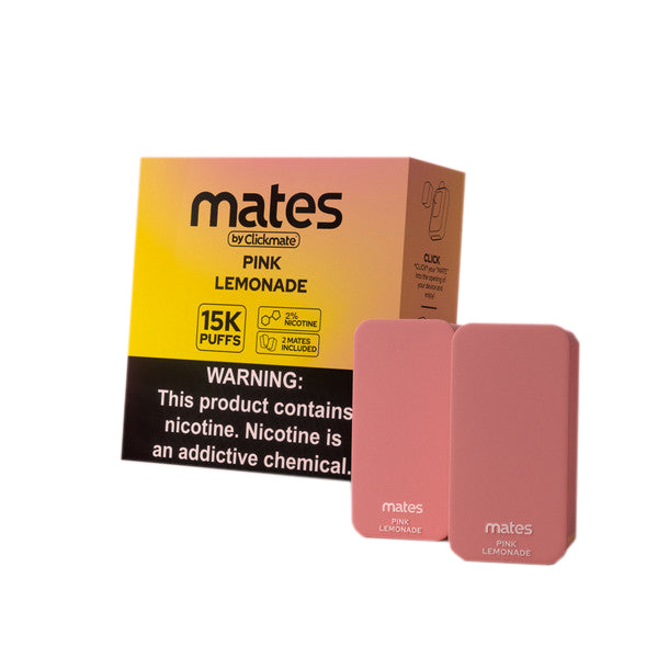 7Daze ClickMates 2% Prefilled Pods 2-Pack pink lemonade with packaging