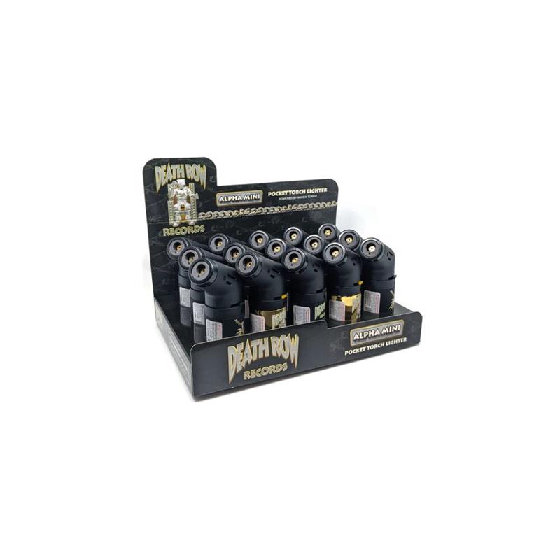 Death Row Records Alpha Mini Torch (15pc Display) with packaging