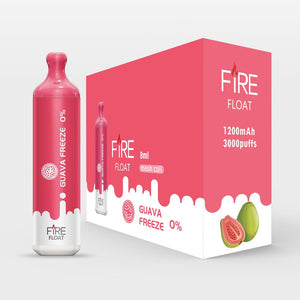 Fire Float Zero Nicotine Disposable | 3000 Puffs | 8mL Guava Freeze with Packaging