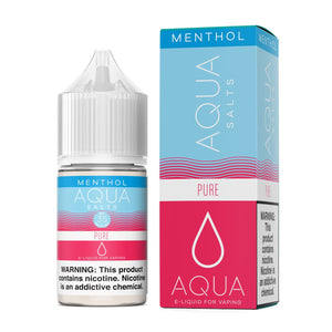 Pure Menthol by Aqua Synthetic Nicotine Salts 30mL with Packaging