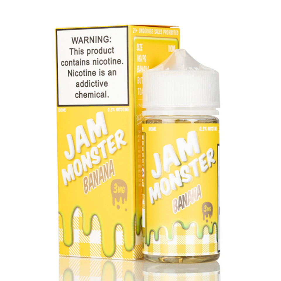 Banana by Jam Monster Series 100mL with packaging