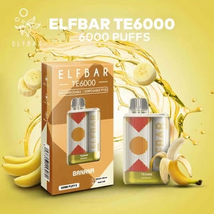 Elf Bar TE6000 Disposable Banana with Packaging