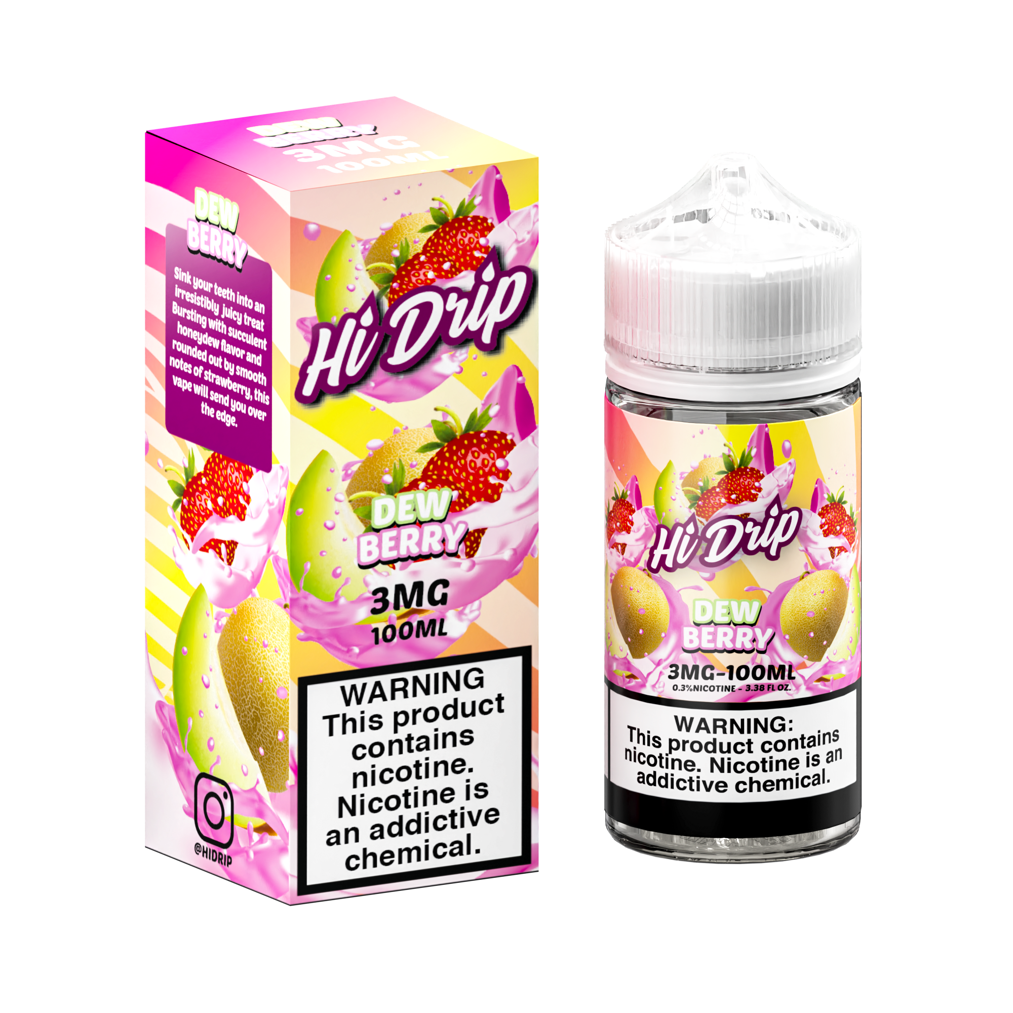 Honeydew Strawberry by Hi Drip E-Liquid 100ml with Packaging