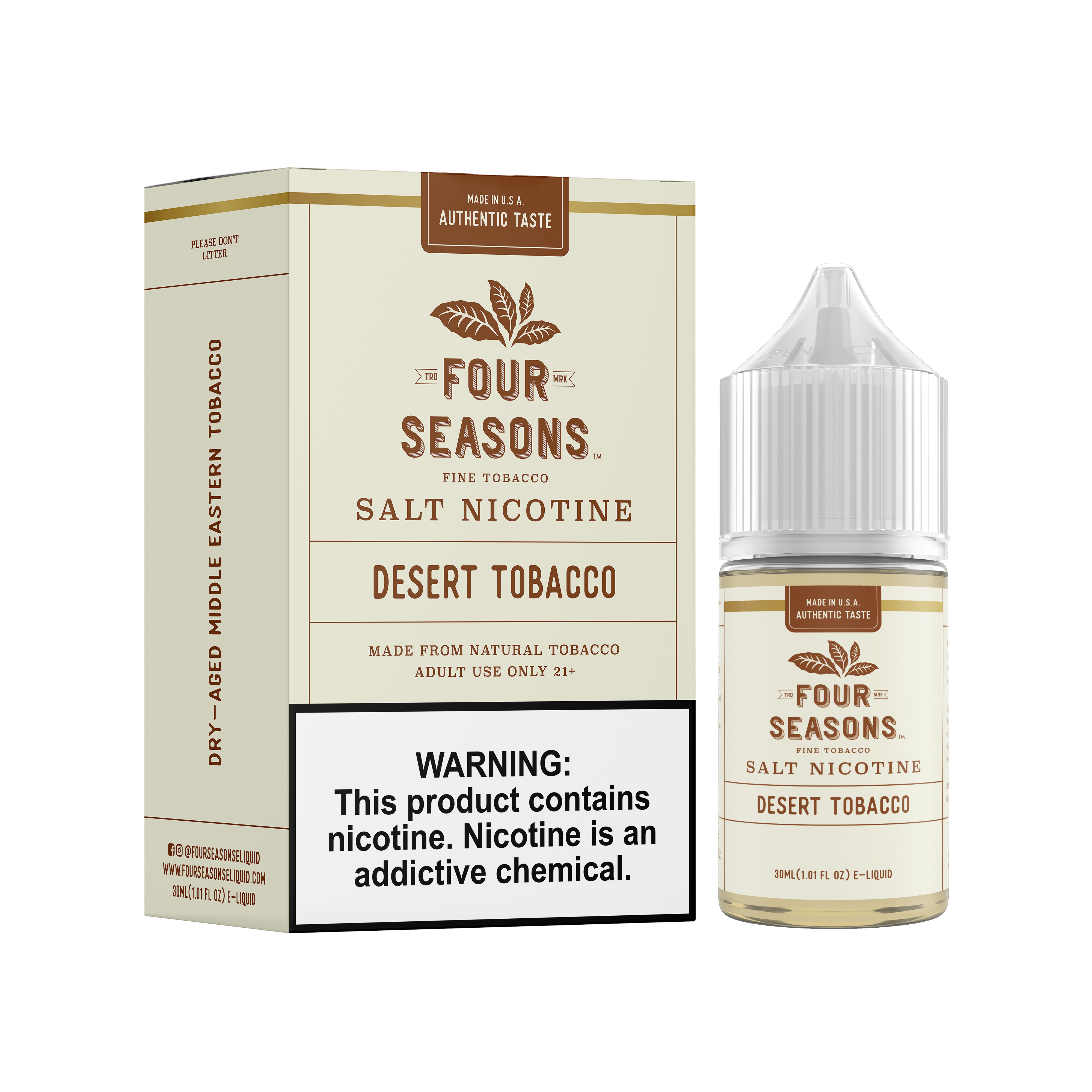 Desert Tobacco by Four Seasons Salt Series | 30ML with Packaging