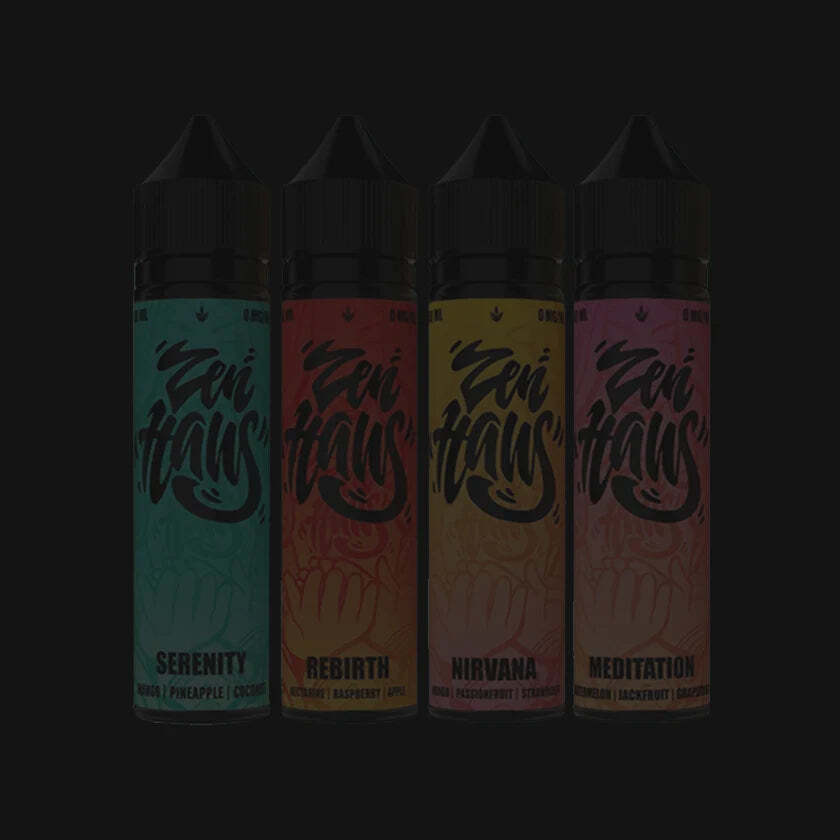 All Zen Haus brand eliquid side by side