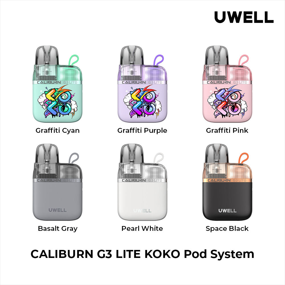 Uwell Caliburn G3 Lite KOKO Pod System Group Photo