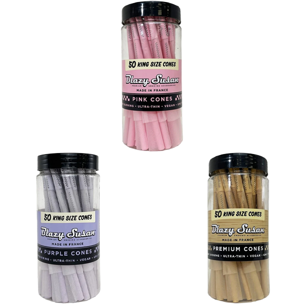 Blazy Susan King Size Cones (50ct Jars) Group Photo