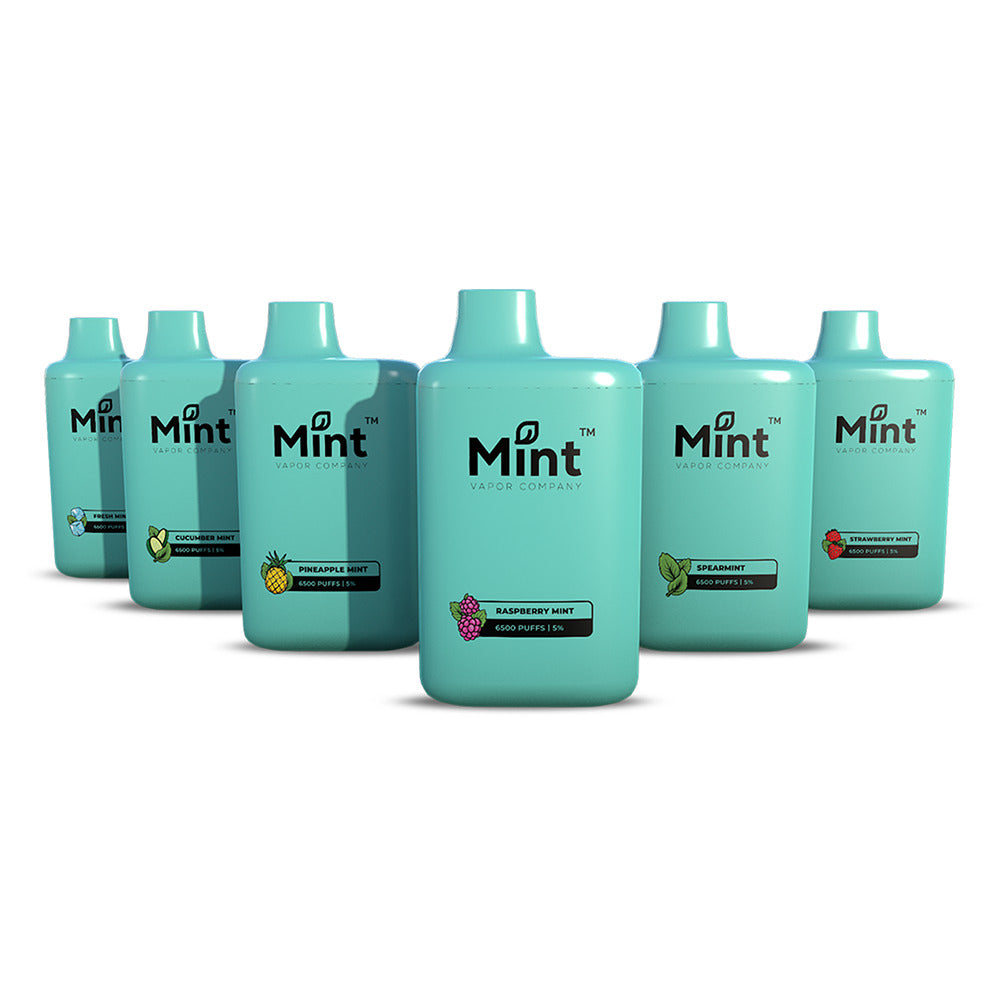 Mint Series 6500 Puffs 16mL 50mg Disposable Group Photo