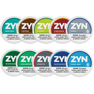 ZYN Nicotine Pouches (15ct Can)(5-Can Pack) Group Photo