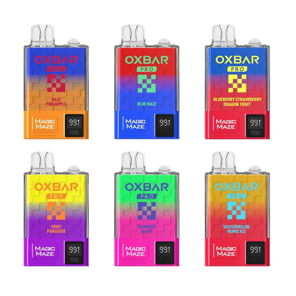 Oxbar Magic Maze Pro Disposable 10000 puffs 18mL 50mg Group Photo