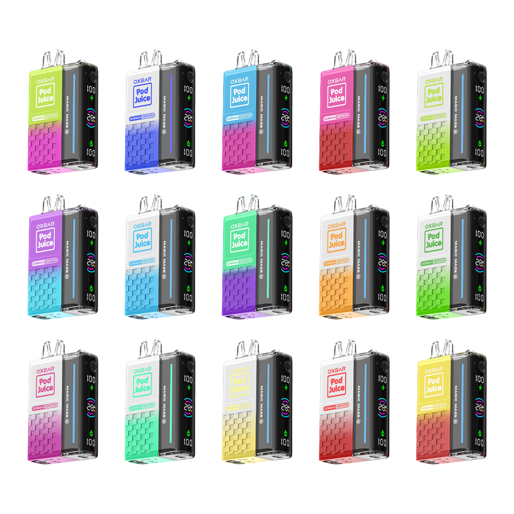 Oxbar Magic Maze 2.0 Pod Juice E-Cig Disposable 30000 Puffs 13mL 50mg Group Photo