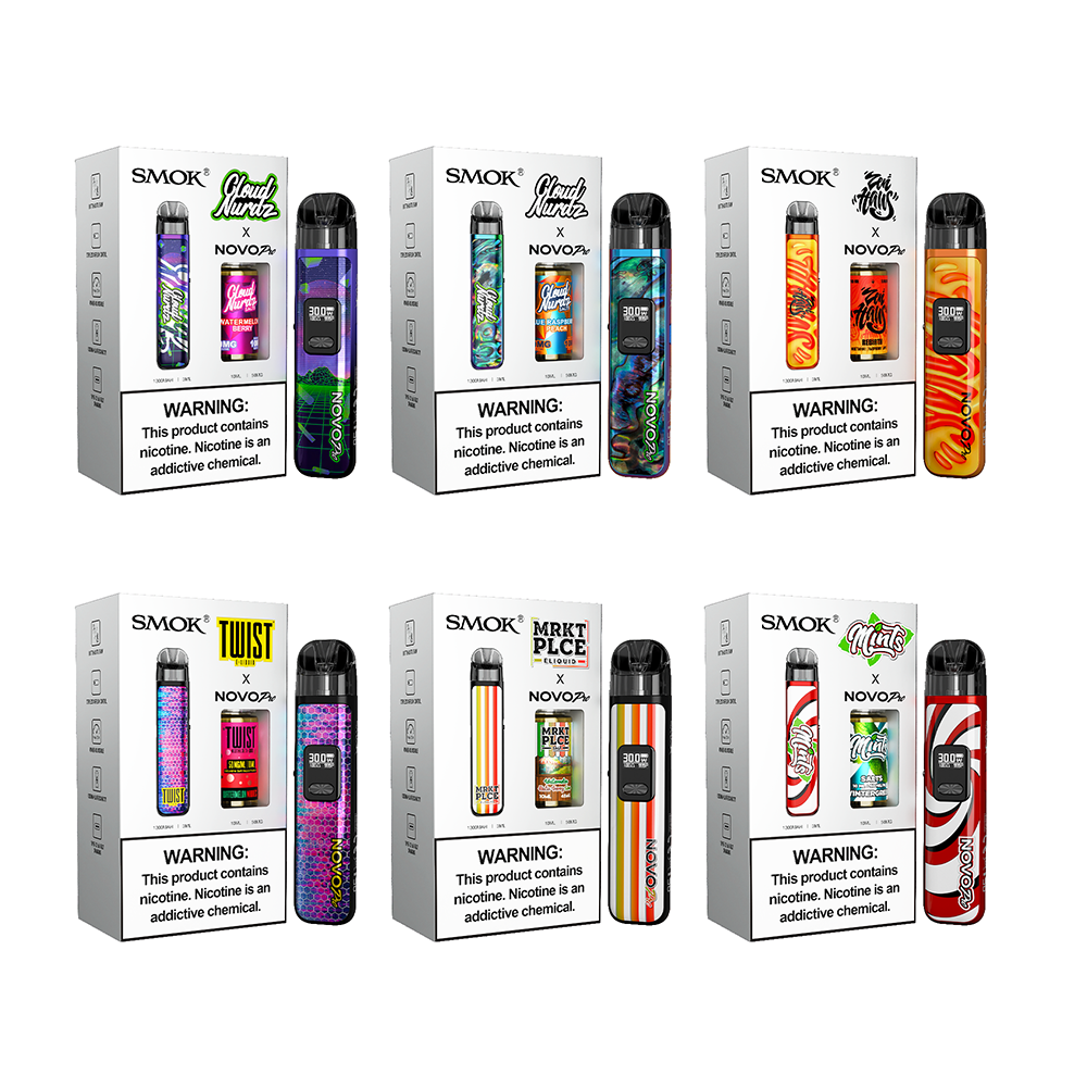 Collab Bundle – SMOK Novo Pro Device + Daddy’s Vapor 10mL Juice Group Photo